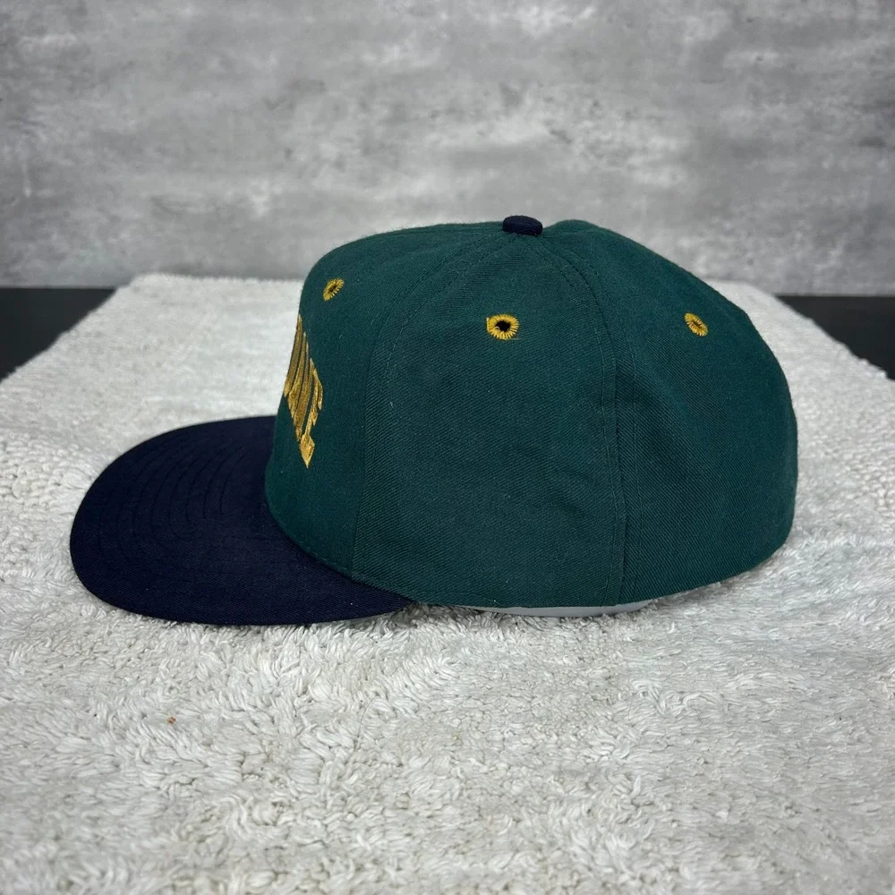 Vintage Notre Dame Fighting Irish Fitted Hat 7 1/4 Two Tone Cap NCAA Made in USA
